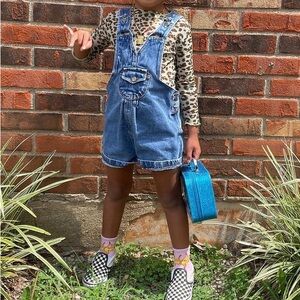 Vintage Unisex Kids Denim Overalls oshkosh size 3t
